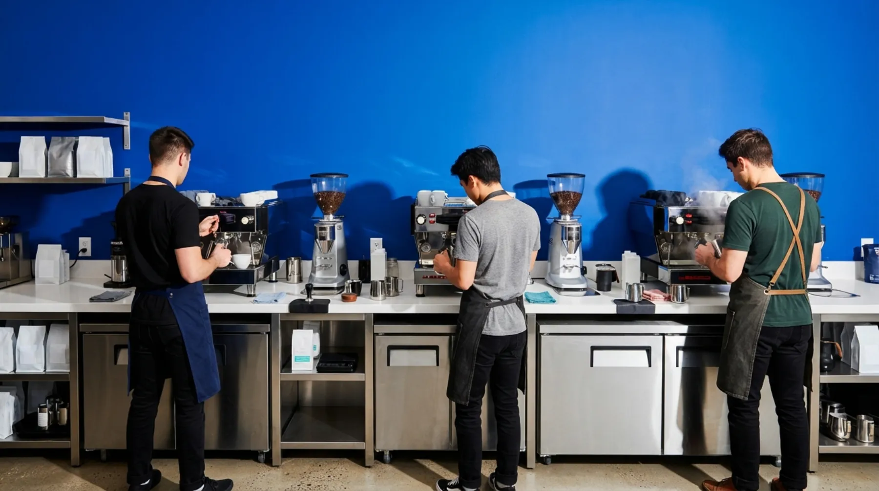 Twelve training centers, two roasteries.